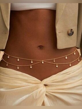 Gold Layered Belly Chain A1924